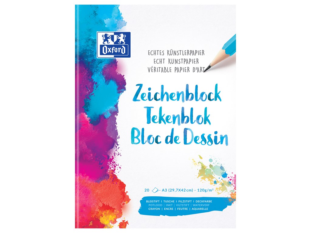 Aquarellpapier Block A4 – 24 Blätter, 190 G/m², Für Wasserfarben & Zeichnungen