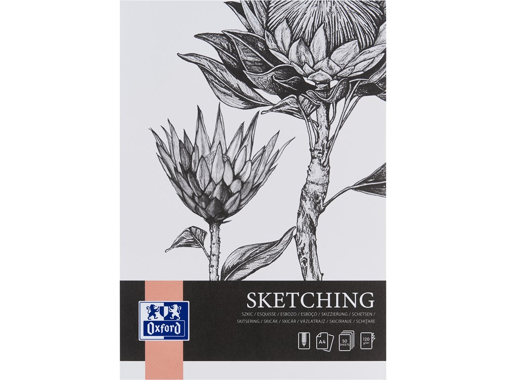 Artbox Skizzenblock A4 – 60 Blatt, 80 G/m², Weisses Papier, Für Zeichnen & Skizzieren