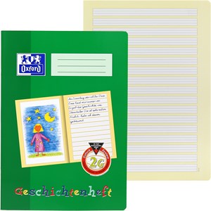 OXFORD Schule Geschichtenheft A4, 16 Blatt, Lineatur 2G