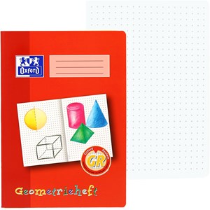 OXFORD Schule Geometrieheft A4, 16 Blatt, Lineatur GR, Optik Paper®