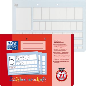 OXFORD Schule Zahlenlernheft A4 quer, 16 Blatt, Lineatur ZL