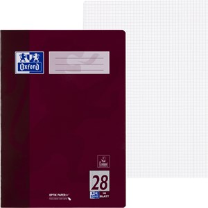 OXFORD Schule Schulheft A4, 16 Blatt, Lineatur 28 (kariert mit Rand links und rechts)