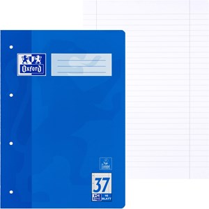 OXFORD Schule Schulheft A4, 16 Blatt, Lineatur 37 (liniert mit Rand links und rechts), Optik Paper®, 4fach gelocht