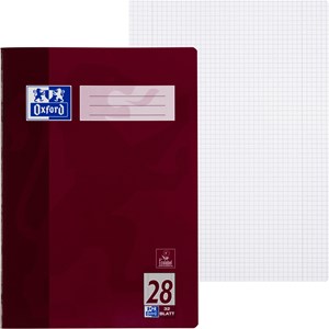 OXFORD Schule Schulheft A4, 32 Blatt, Lineatur 28 (kariert mit Rand links und rechts)