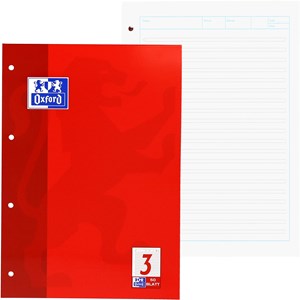 OXFORD Schule Arbeitsblätterblock A4, 50 Blatt, Lineatur 3