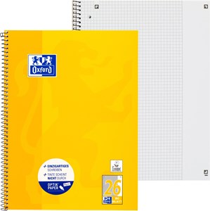 OXFORD Schule Collegeblock A4+ (220 x 295 mm), 80 Blatt, kariert mit weißem Rand rechts