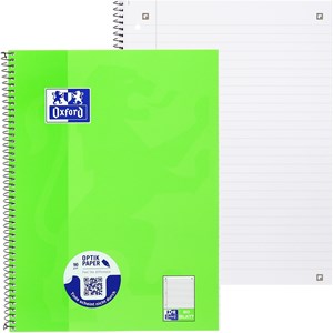 OXFORD Schule Collegeblock A4+ (220 x 295 mm), 80 Blatt, liniert mit Rand links