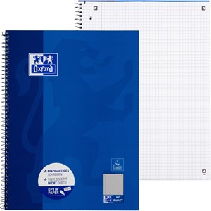 OXFORD Schule Collegeblock A4+ (220 x 295 mm), 80 Blatt, kariert mit Rand links