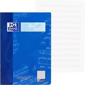 Oxford Schule Notenheft A4, 8 Blatt, Lineatur 14 (ohne Hilfslinien)