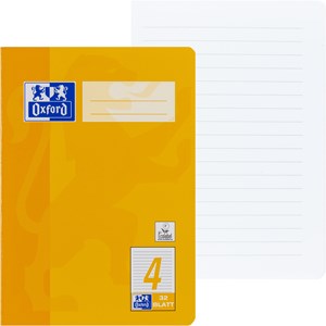 OXFORD Schule Schulheft A5, 32 Blatt, Lineatur 4 (liniert), Optik Paper®