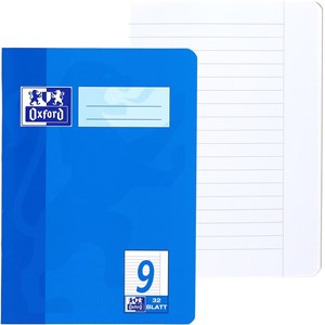 OXFORD Schule Schulheft A5, 32 Blatt, Lineatur 9 (liniert mit Rand rechts), Optik Paper®