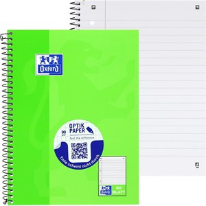 OXFORD Schule Collegeblock A5+, 80 Blatt, liniert mit Rand links