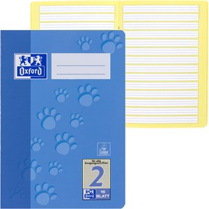 OXFORD Schule Schulheft A5, 16 Blatt, Lineatur 2, Optik Paper®