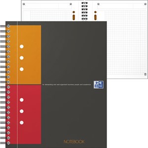 OXFORD International Notebook A5+, kariert 5 mm, 80 Blatt