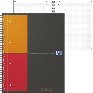 OXFORD International Notebook A4+, kariert 5 mm, 80 Blatt