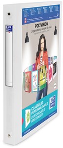 Oxford Ringbuch polyvision A4, 4 Ringe (Durchmesser 20 mm), Rückenbreite 30 mm, farblos