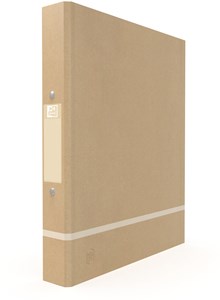OXFORD Ringbuch "Touareg", aus recyclefähigem TCF-Papier, mit 2 Ringen (Durchmesser 25 mm) und geklebtem Rückenschild, Rückenbreite 35 mm, beige