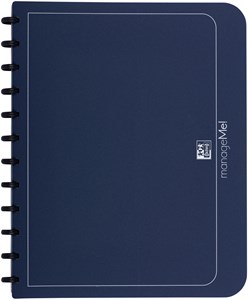 Oxford manageMe! Ringmappe mit vario-zipp-Prinzip, mit 25 Hüllen, Ring-Durchmesser 21 mm, dunkelblau