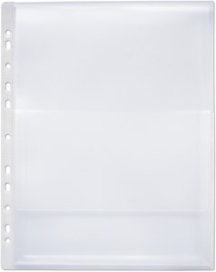 Oxford Prospekthüllen Spezialhüllen mit Dehnfalte und großer Verschlussklappe A4, glasklar, oben offen, 10 Stück im Beutel