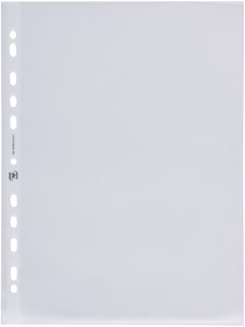 Oxford ELBA Prospekthüllen Premium A4, PP 0,12 mm, genarbt, oben offen, 100 Stück im Karton