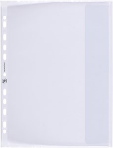 Oxford ELBA Prospekthüllen Spezialhüllen A4 mit erweiterbarem Fassungsvermögen XXL, PP 0,09 mm, genarbt, rechts offen mit Klappe, 10 Stück im Beutel