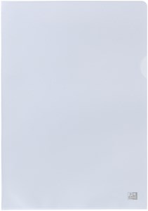 Oxford ELBA Sichthüllen Premium A4, PP, 0,15 mm, genarbt, oben und rechts offen, mit Griffloch, 100 Stück im Karton