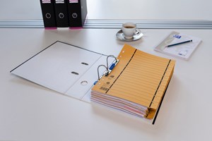 Oxford Trennblatt A4 mit Perforation, aus 250 g Manilakarton (RC), gelb