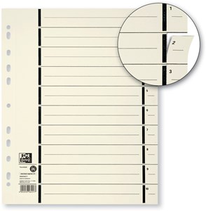 Oxford Trennblatt A4 mit Perforation, aus 230 g Kraftkarton (RC), chamois