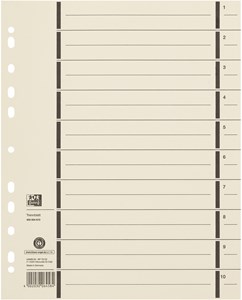 Oxford Trennblatt A4 mit Perforation, aus 200 g Kraftkarton (RC), chamois