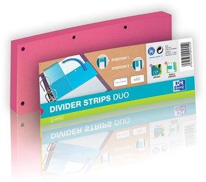 Oxford TRENNSTREIFEN Duo 240x105mm Karton 160G PINK, 60 Stück