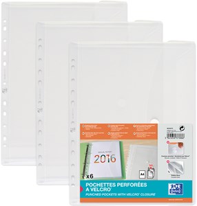 Oxford Dokumententaschen, DIN A4, PP, farblos, 6er Pack