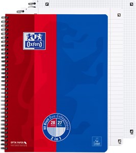 OXFORD Schule Duo-Collegeblock Klassik A4+ L.28 (48 Blatt) + L. 27 (32 Blatt)