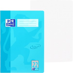 Oxford Touch Schulheft A4 16 Blatt L. 22, Hellblau, 16 Blatt Optik Paper, abgerundete Ecken