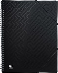 Oxford ELBA Spiral-Sichtbuch URBAN, DIN A4, mit 40 Hüllen, Plastikspirale, PP, blickdicht, schwarz