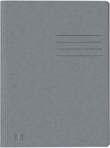 Oxford Schnellhefter TOP FILE+, A4, aus 390 g/m² Karton, für ca. 200 DIN A4-Blätter, mit aufgedrucktem Beschriftungsfeld auf Vorder- und Rückseite, für kaufm. oder Amtsheftung, grau