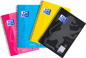 Oxford Touch Collegeblock B5, L28, sortiert, 80 Blatt, 5er Pack