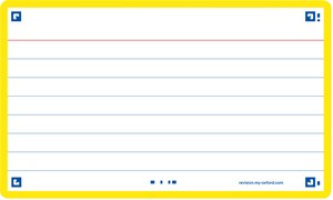Oxford Flash 2.0, 75x125mm, 80 Blatt, liniert, gelb