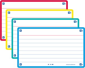 Oxford Flash 2.0, 75x125mm, 80 Blatt, liniert, sortiert