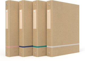 Oxford Touareg Ringbuch A4, 40mm, 4 Ringe, sortiert, 14er Pack