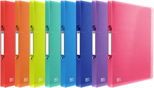 Oxford URBAN Ringbuch, DIN A4, Rückenbreite 20 mm, 2 Ringe, PP, transluzent, sortiert, 10er Pack