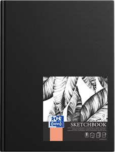 Oxford Sketchbook A4, Fadenheftung, Hardcover, 96 Blatt 100g, schwarz