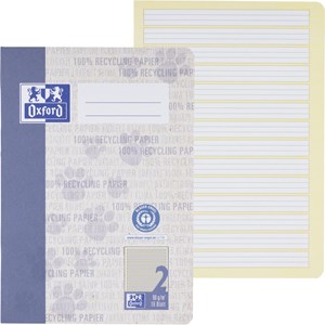 Oxford Recycling Schulheft A5, 16 Blatt, Lineatur 2, Optik Paper®