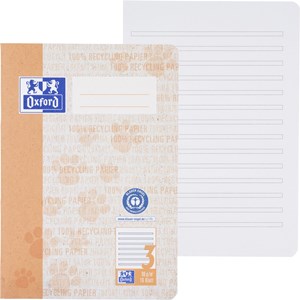 Oxford Recycling Schulheft A5, 16 Blatt, Lineatur 3, Optik Paper®