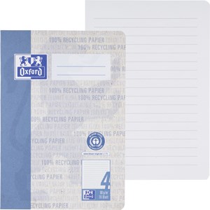 Oxford Recycling Schulheft A5, 16 Blatt, Lineatur 4, Optik Paper®