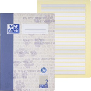 Oxford Recycling Schulheft A4, 16 Blatt, Lineatur 2, Optik Paper®