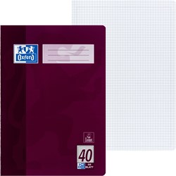 OXFORD Schule Schulheft A4, 32 Blatt, Lineatur 40 (kariert 5 mm mit Rahmen), Optik Paper®