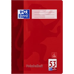 Oxford A4 Vokabelheft, Lineatur 53 (2 Spalten), 32 Blatt, rot und grün