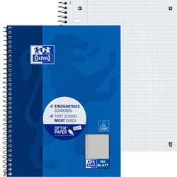 OXFORD Schule Collegeblock A5+, 80 Blatt, kariert mit Rand links