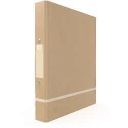OXFORD Ringbuch "Touareg", aus recyclefähigem TCF-Papier, mit 2 Ringen (Durchmesser 25 mm) und geklebtem Rückenschild, Rückenbreite 35 mm, beige
