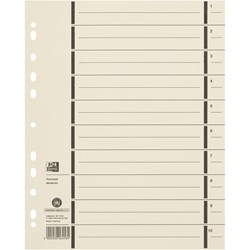 Oxford Trennblatt A4 mit Perforation, aus 200 g Kraftkarton (RC), chamois
